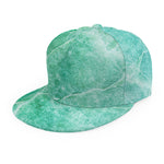 Teal Marble Print Snapback Cap