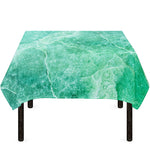 Teal Marble Print Tablecloth
