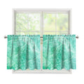Teal Marble Print Tier Curtains