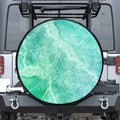 Teal Marble Print Tire Cover
