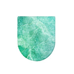 Teal Marble Print Toilet Lid Cover