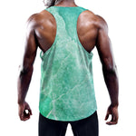 Teal Marble Print Training Tank Top