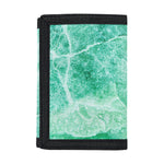 Teal Marble Print Trifold Wallet