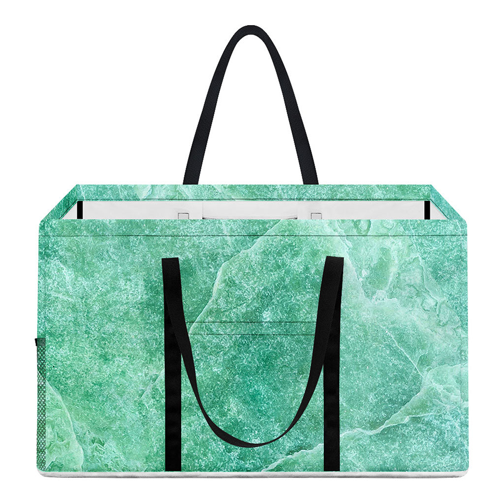 Teal Marble Print Utility Tote Bag