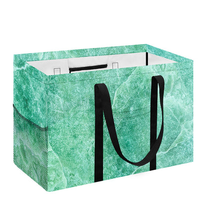 Teal Marble Print Utility Tote Bag