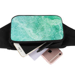 Teal Marble Print Waist Bag