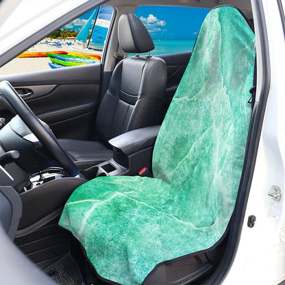 Teal Marble Print Waterproof Car Seat Cover