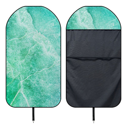 Teal Marble Print Waterproof Car Seat Cover