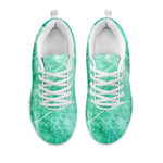 Teal Marble Print White Running Shoes