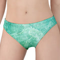 Teal Marble Print Women's Panties