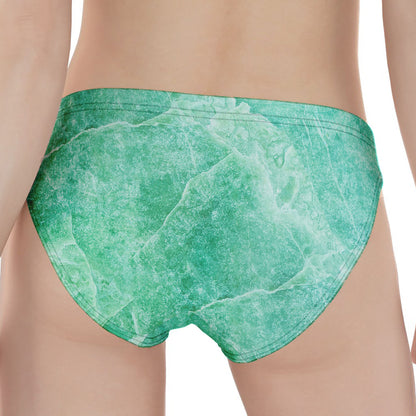 Teal Marble Print Women's Panties