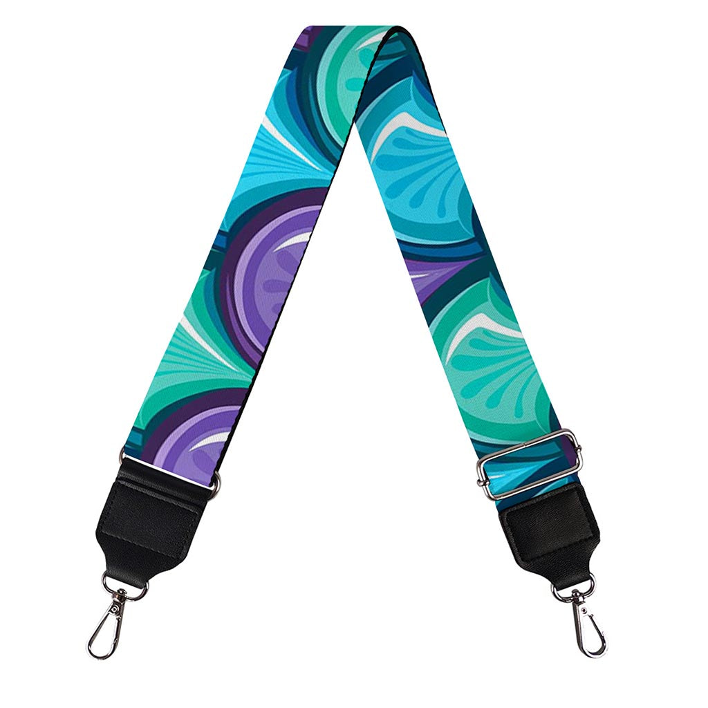 Teal Mermaid Scales Pattern Print Bag Strap