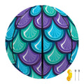 Teal Mermaid Scales Pattern Print Basketball