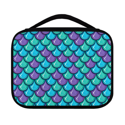 Teal Mermaid Scales Pattern Print Classic Bible Case