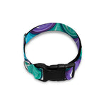 Teal Mermaid Scales Pattern Print Dog Collar