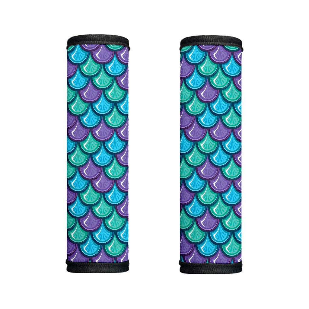 Teal Mermaid Scales Pattern Print Handle Covers