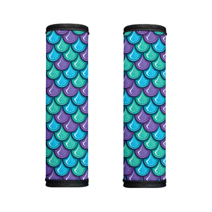 Teal Mermaid Scales Pattern Print Handle Covers