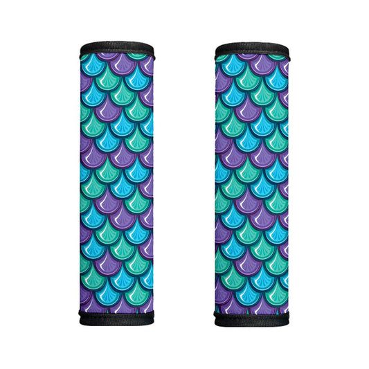 Teal Mermaid Scales Pattern Print Handle Covers