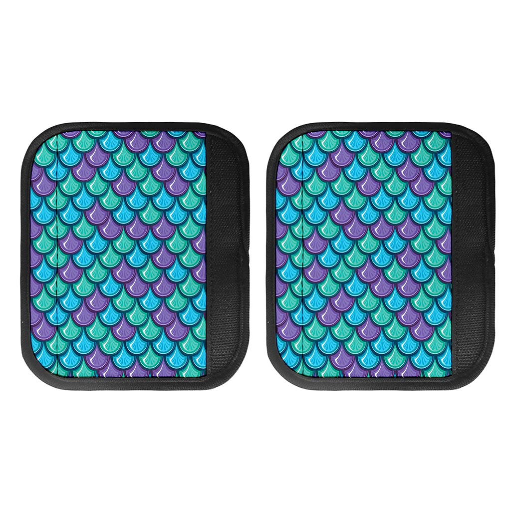 Teal Mermaid Scales Pattern Print Handle Covers