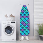Teal Mermaid Scales Pattern Print Ironing Board Cover