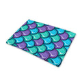 Teal Mermaid Scales Pattern Print Pet Cooling Mat Cover