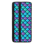 Teal Mermaid Scales Pattern Print Refrigerator Handle Covers