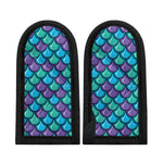 Teal Mermaid Scales Pattern Print Skillet Handle Cover
