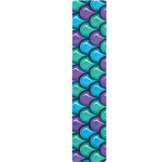 Teal Mermaid Scales Pattern Print Table Runner