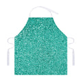 Teal (NOT Real) Glitter Print Adjustable Apron