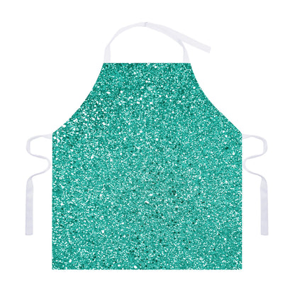 Teal (NOT Real) Glitter Print Adjustable Apron