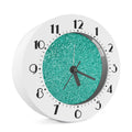 Teal (NOT Real) Glitter Print Alarm Clock