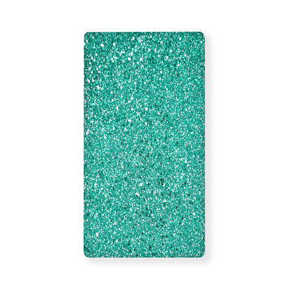Teal (NOT Real) Glitter Print Baby Crib Sheet