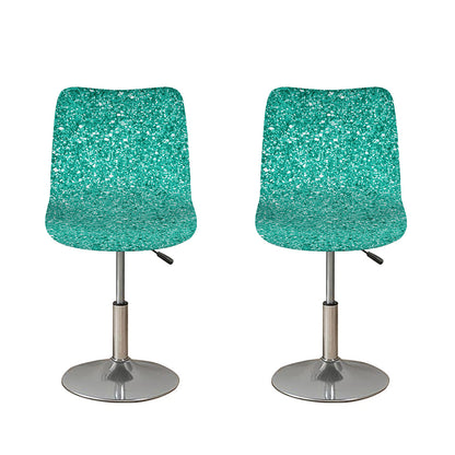 Teal (NOT Real) Glitter Print Bar Stool Covers