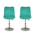 Teal (NOT Real) Glitter Print Bar Stool Covers