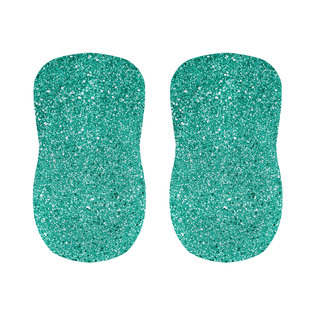 Teal (NOT Real) Glitter Print Bar Stool Covers