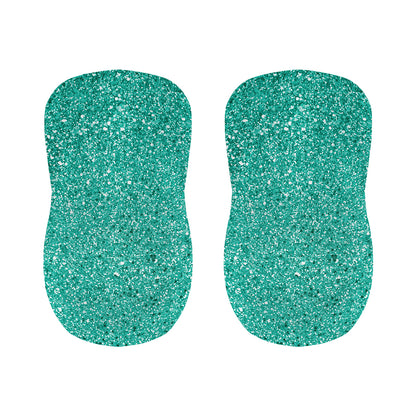 Teal (NOT Real) Glitter Print Bar Stool Covers