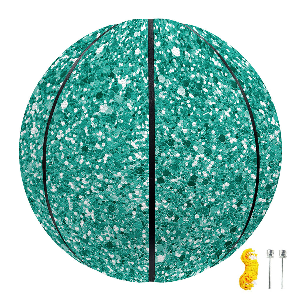 Teal (NOT Real) Glitter Print Basketball