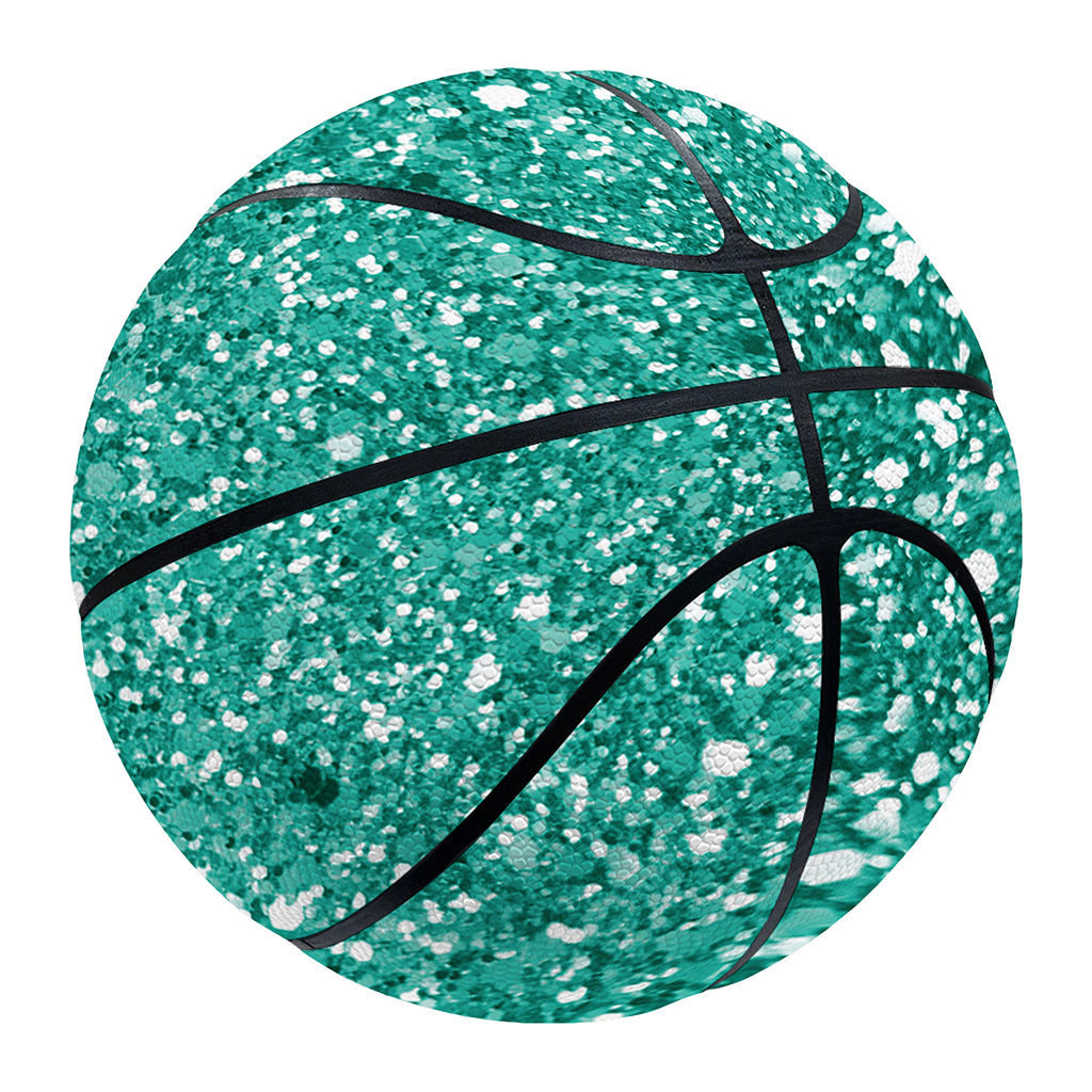 Teal (NOT Real) Glitter Print Basketball