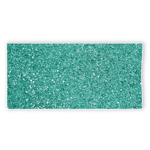 Teal (NOT Real) Glitter Print Beach Towel