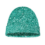 Teal (NOT Real) Glitter Print Beanie