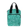 Teal (NOT Real) Glitter Print Bible Tote Bag