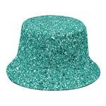 Teal (NOT Real) Glitter Print Bucket Hat