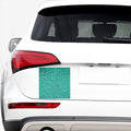 Teal (NOT Real) Glitter Print Car Sticker
