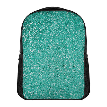 Teal (NOT Real) Glitter Print Casual Backpack