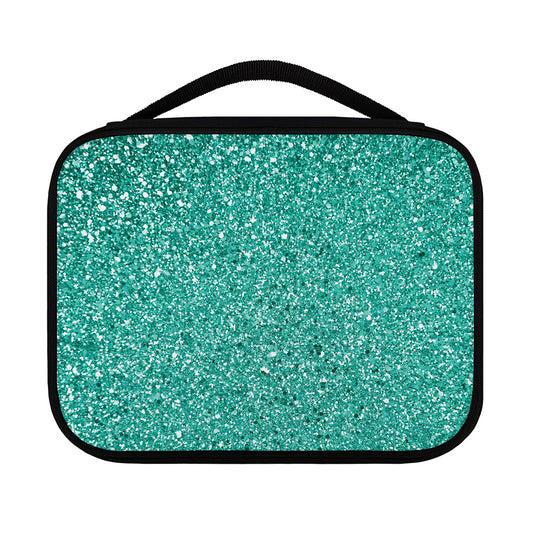 Teal (NOT Real) Glitter Print Classic Bible Case