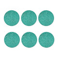 Teal (NOT Real) Glitter Print Coaster Set