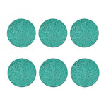 Teal (NOT Real) Glitter Print Coaster Set