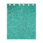 Teal (NOT Real) Glitter Print Curtain