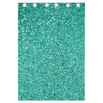 Teal (NOT Real) Glitter Print Curtain