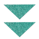 Teal (NOT Real) Glitter Print Dog Bandana